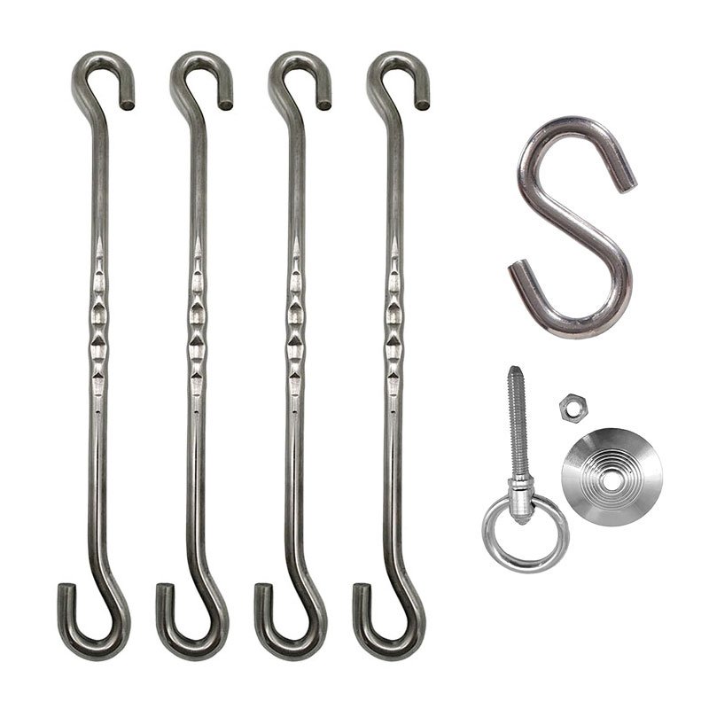 Steel Swing Rod Jula Full Set – 7 Feet – Cadbury Finish | Heavy-Duty Indoor & Outdoor Hanging Swing Stand