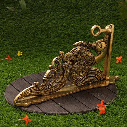 Brass Peacock Wall Angler – Heavy Traditional Wall Decor Hook