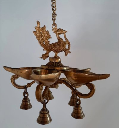 Mannar craft peacock design hanging lamp