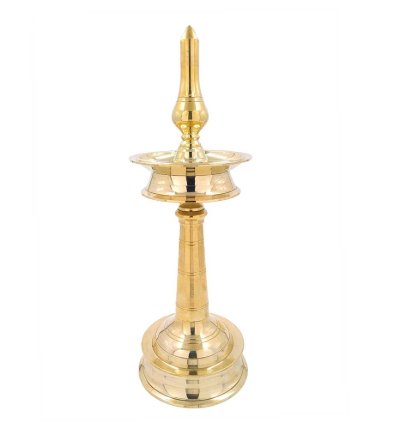 Kerala Traditional Brass Diya Nilavilakku Oil Lamp | Handcrafted Brass Vilakku for Pooja & Decor