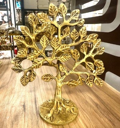 Brass Kalpavriksha Small – Handcrafted Wish-Fulfilling Tree Figurine | Brass Pooja & Home Decor