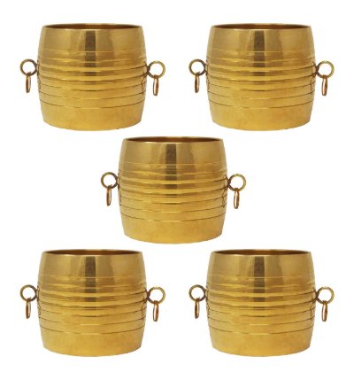 Small Brass Para (Set of 5) – Premium Handcrafted Brass para for for Rituals & Home Décor