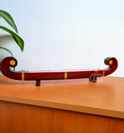 Handcrafted Wooden Churulan Vallam with Stand & Original Spices | Decorative Spice Boat by Mannar Craft