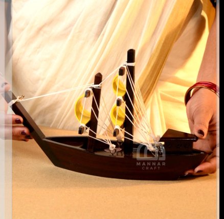 Kerala Antique Rosewood Ship Sailboat – Handcrafted Decorative Payakappal for Home, Office & Gifting 