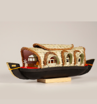 Kerala Houseboat - Handcrafted Wooden Home Decor & Unique Gift - Model 1