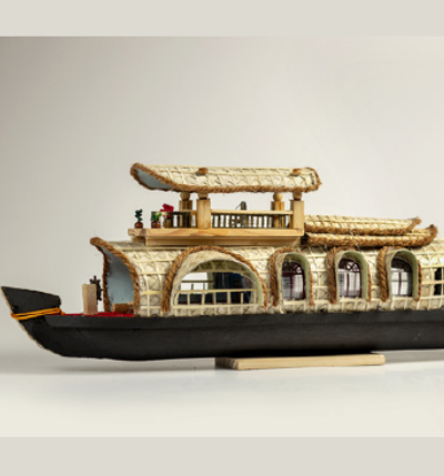 Kerala Houseboat - Handcrafted Wooden Home Decor & Unique Gift - Model 9