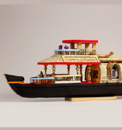 Kerala Houseboat - Handcrafted Wooden Home Decor & Unique Gift - Model 13