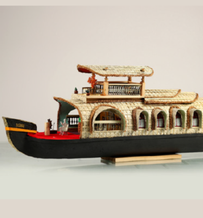 Kerala Houseboat - Handcrafted Wooden Home Decor & Unique Gift - Model 12