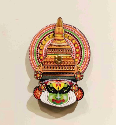 Printed Kathakali Face MDF Fridge Magnet – Vibrant Kerala Art for Your Home