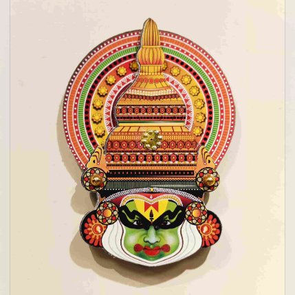 Set of 10 Printed Kathakali Face MDF Fridge Magnets – 5 Inch Kerala Art Decor & Souvenir