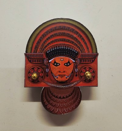 Set of 10 Theyyam Printed MDF Fridge Magnets – 9×7 cm Kerala Traditional Art Souvenir & Decorative Gift