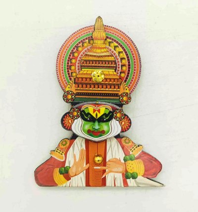 Printed Kathakali MDF Fridge Magnet – 4 Inch | Traditional Kerala Art Decor