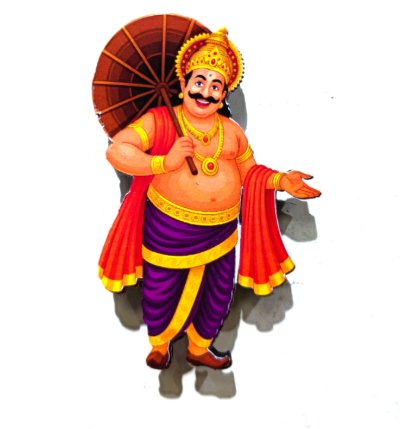 Printed Mahabali MDF Fridge Magnet – Traditional Kerala Onam Souvenir by Mannar Craft