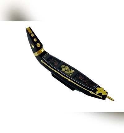 Handcrafted Wooden Race Boat with spice| 11 inch | Traditional Kerala Chundan Vallam Decor for Home & Office | Mannar Craft