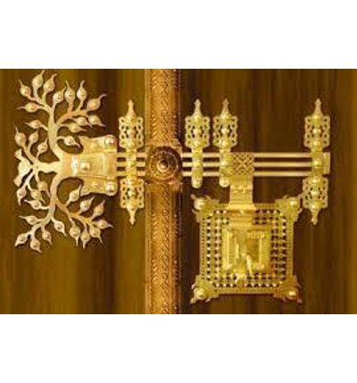 Mannar Craft Hand-Made Traditional Manichitratazhu | Brass Kerala Heritage Door Lock