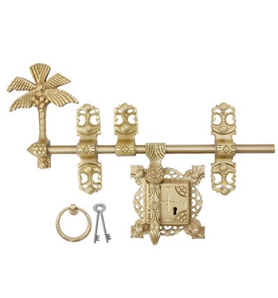 Mini Manichitratazhu Aldrop – Tree Head Design | Brass Matte Finish | Traditional Door Hardware