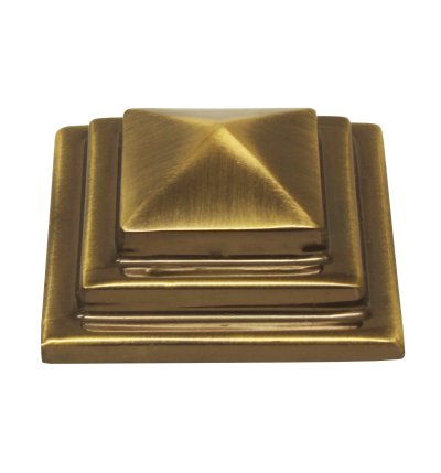 Brass Pyramid Dome Door with Antique Diamond Cut Finish