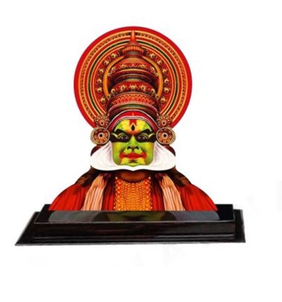 Printed Kathakali with Shoulder Stand | Table Top Decorative Art Piece