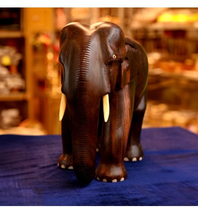 Handcrafted Rosewood Elephant for Home Decor and Gifting