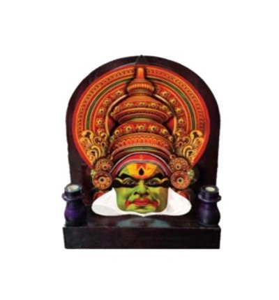 Printed Kathakali Pen Holder - Unique Table Decor