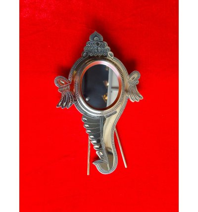Aranmula kannadi, shank stand vertical model (metal mirror) - 3 inch