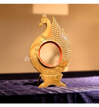 Peacock Model Aranmula Kannadi with Back Stand - 2.5 Inch
