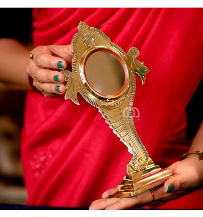 Aranmula kannadi, shank peedom model (metal mirror) 2.5 inch