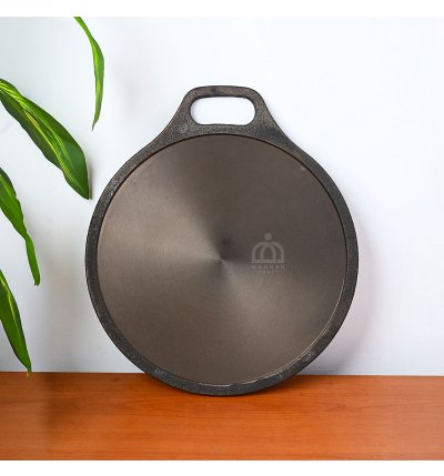 Pre-Seasoned Premium Cast Iron Single Handle Dosa Tawa – Traditional Non-Stick Cookware for Healthy Cooking