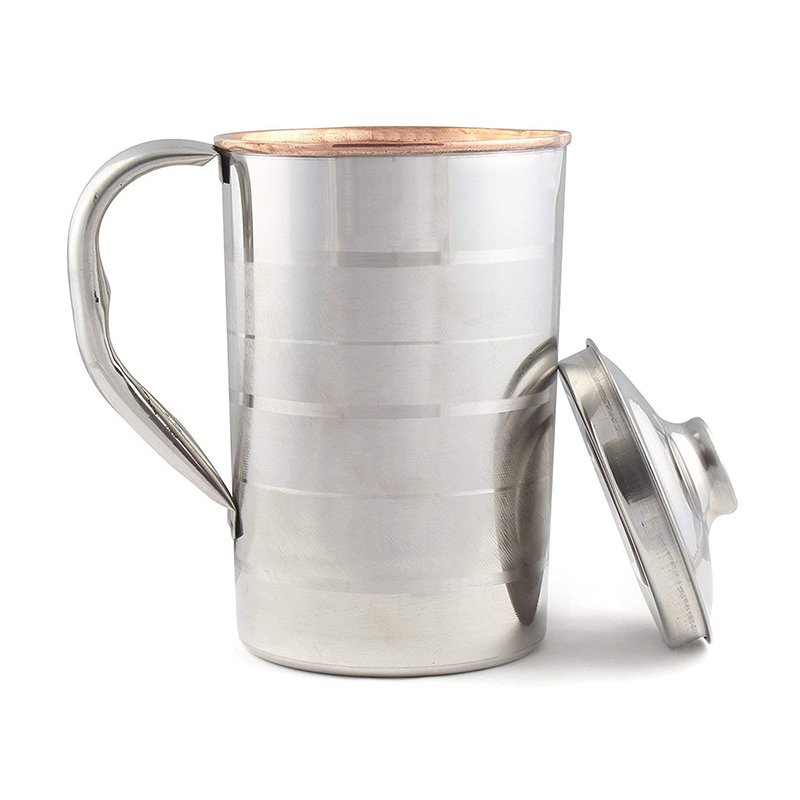 Copper Stainless Steel Water Jug – Handcrafted Pitcher for Home & Office | Mannar Craft