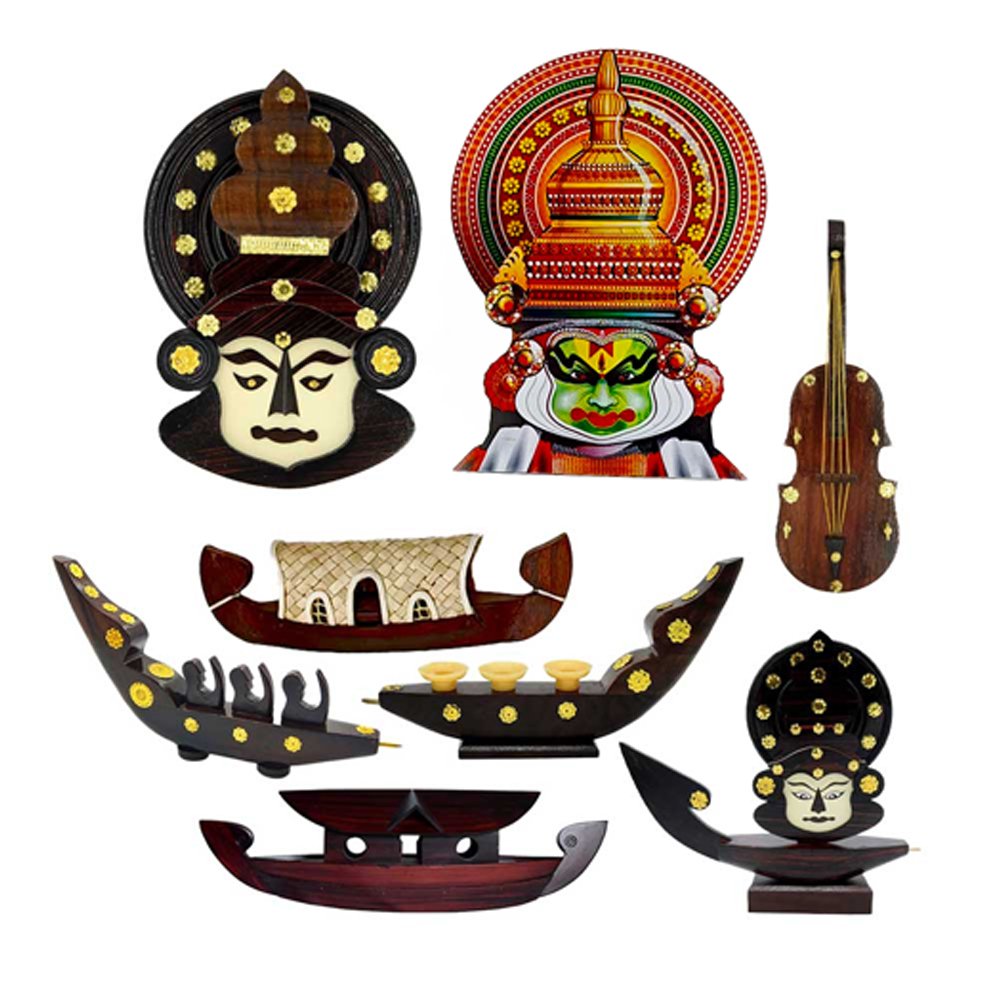 Exquisite Kerala Wooden Craft Combo -3