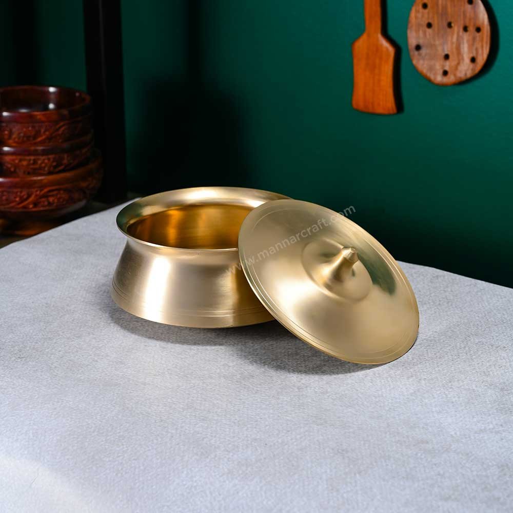 Kansa Serving Handi – Matte Finish | Traditional Indian Cookware for Cooking & Serving