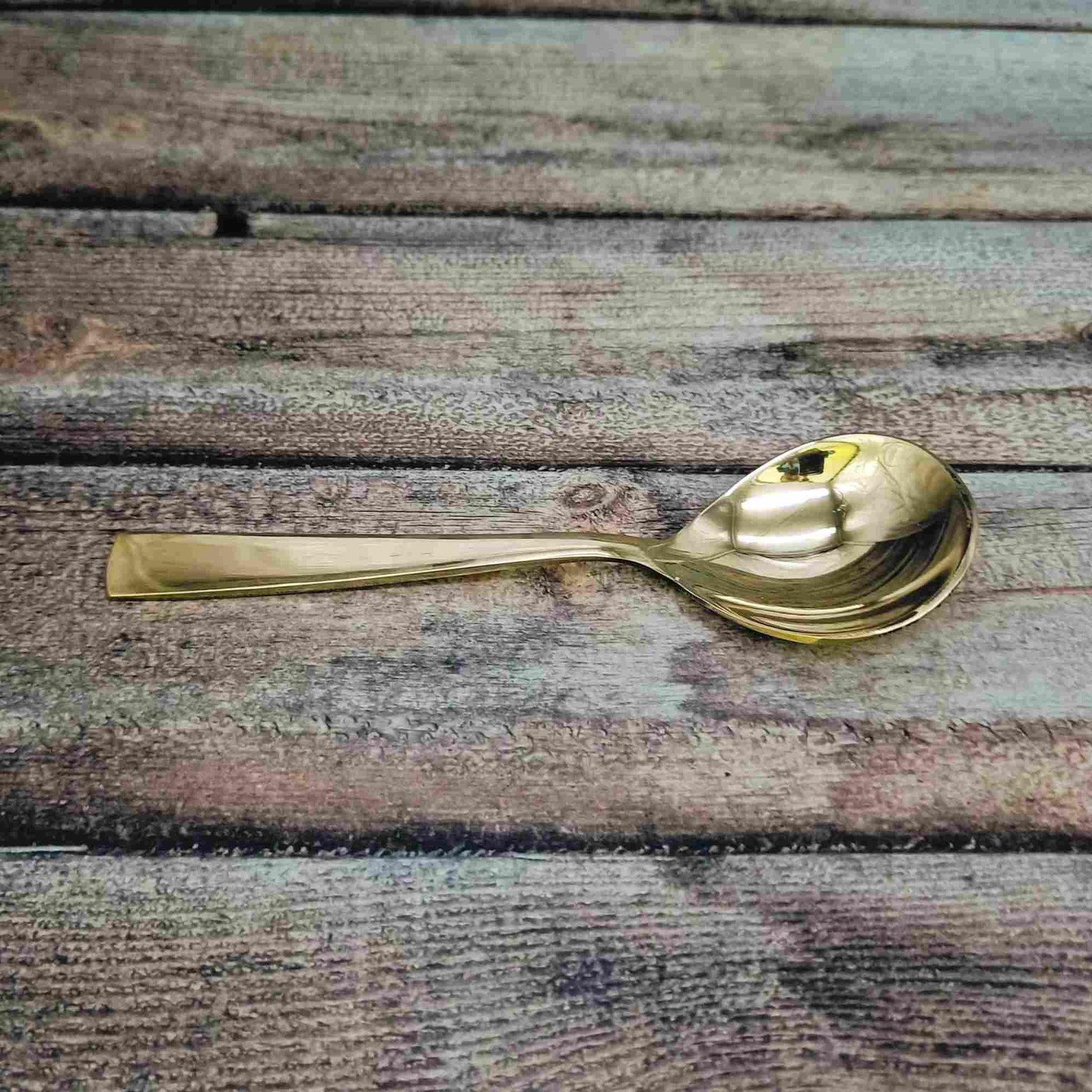 Premium Bronze Polished Serving Spoon – 8 Inch | Elegant Dinnerware & Tableware