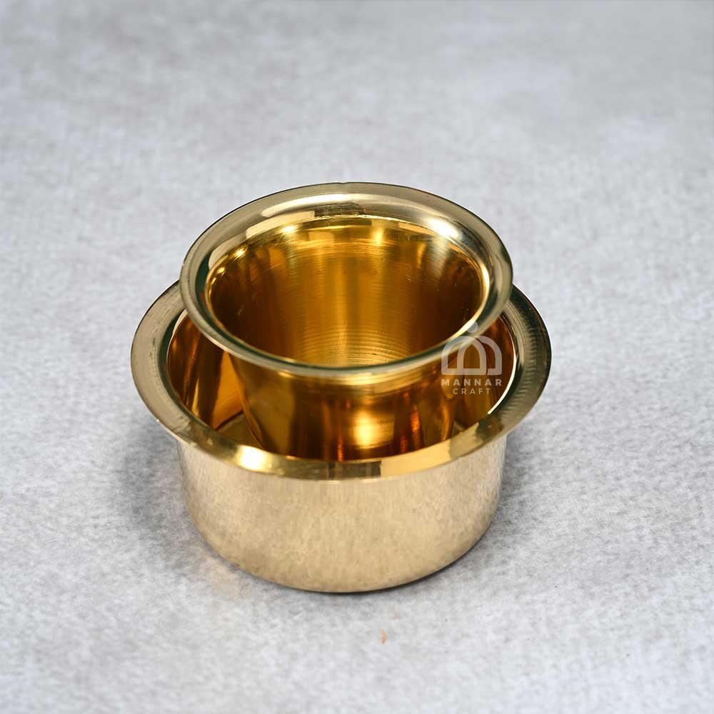 Premium Brass Tumbler & Davara Set – Polished Finish | Traditional South Indian Coffee Set
