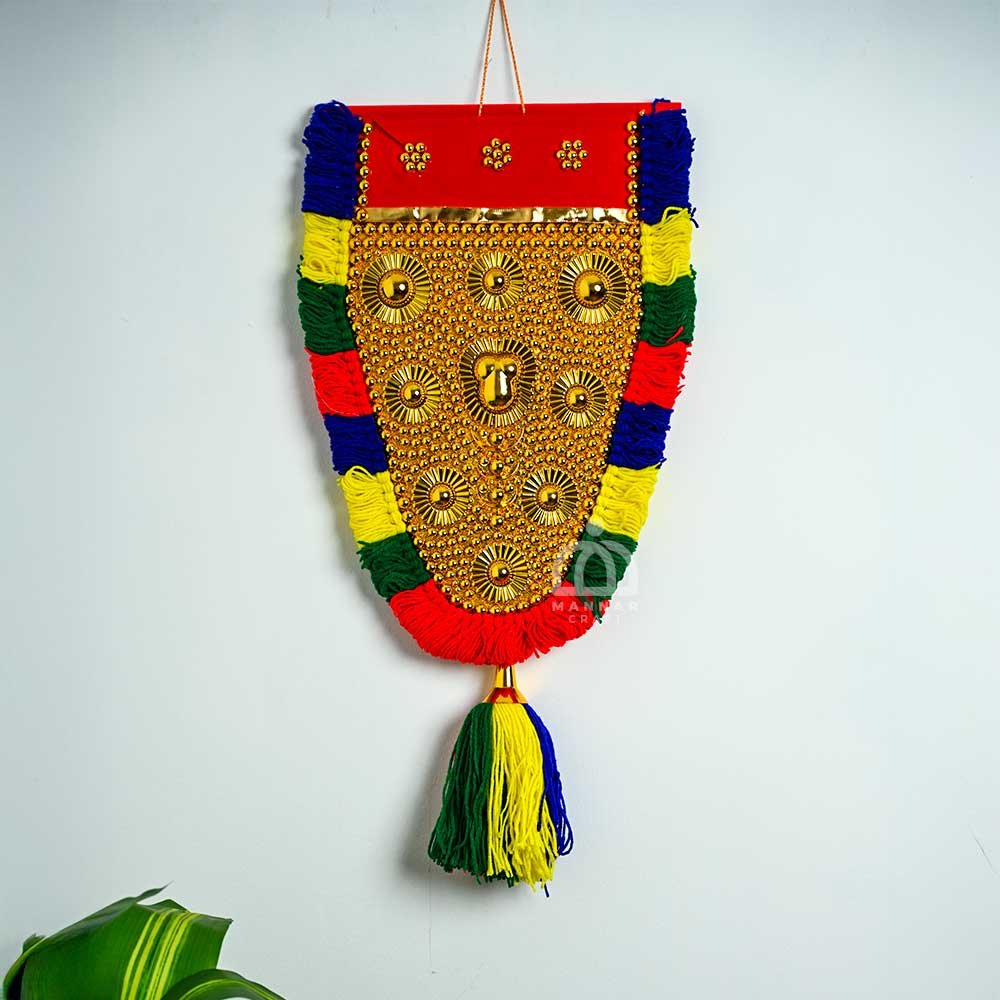 Handmade Nettipattam – Elephant Caparison | Exquisite Kerala Handicraft Wall Decor – 2 Feet