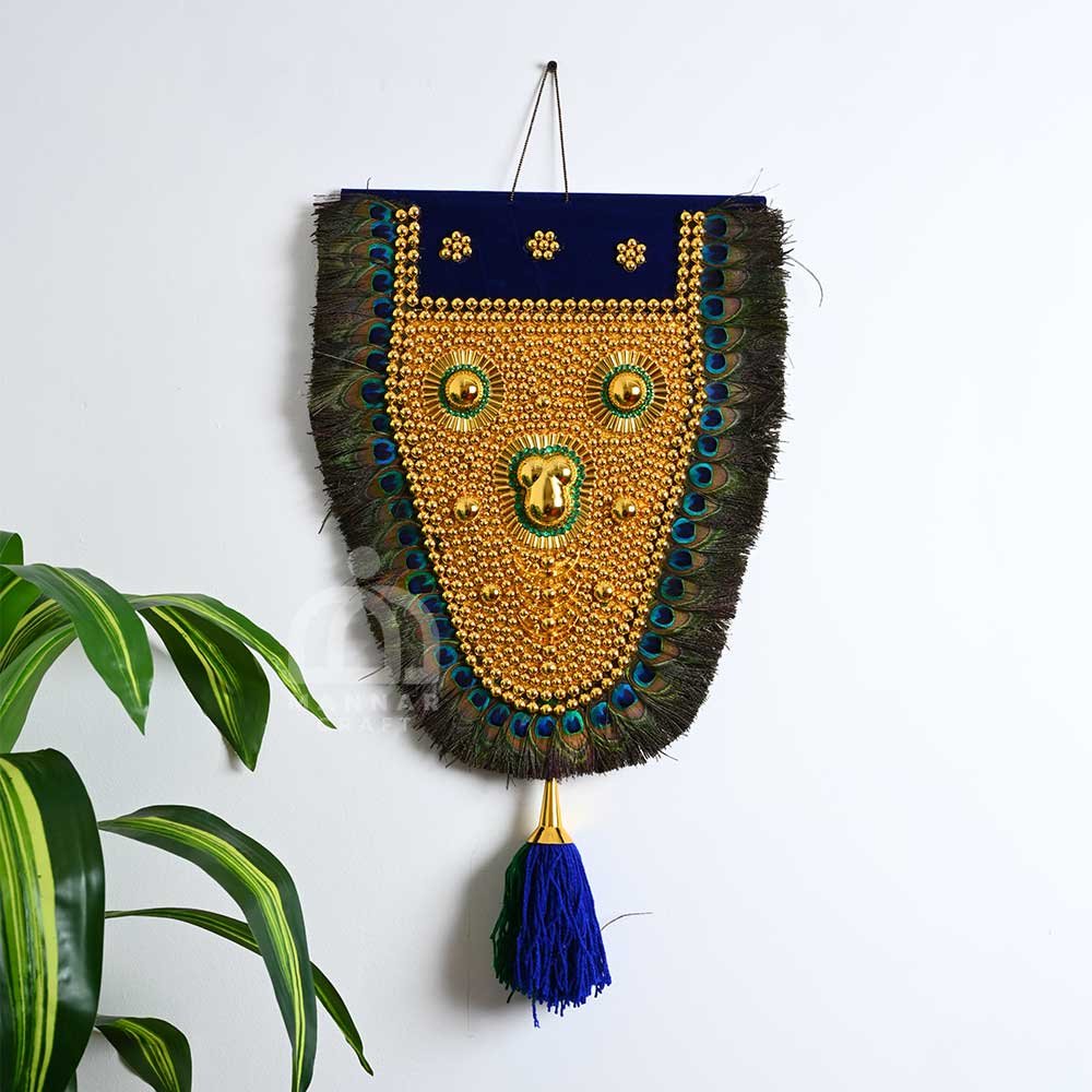 Mayilpeeli - Peacock Feather Nettipattam - Elephant Caparison | Home Decor & Gift
