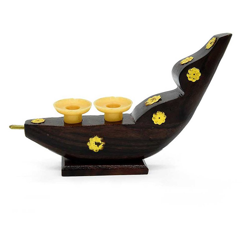 Traditional Kerala Chundan Boat Miniature with Pen Holder, 2 Holder