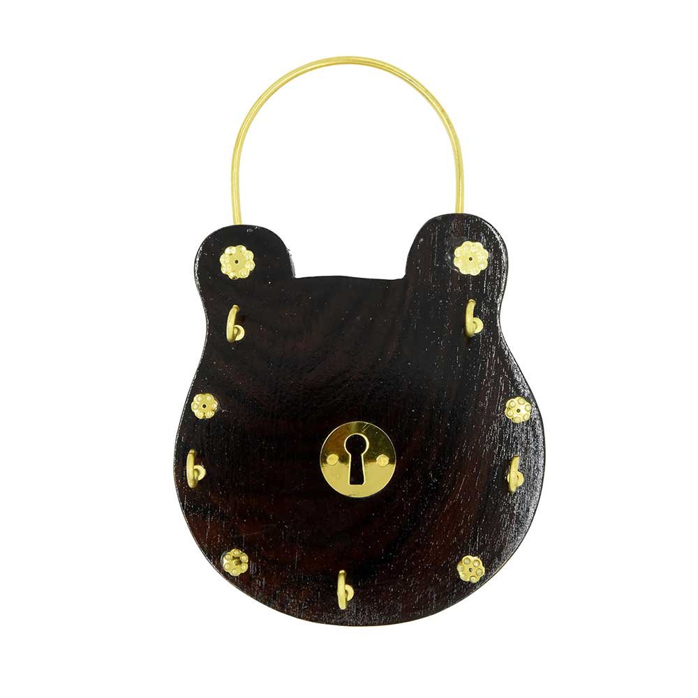 Lock Shape Wall Key Hanger (Big) | Handcrafted Wall Decor Key Holder for Home & Office