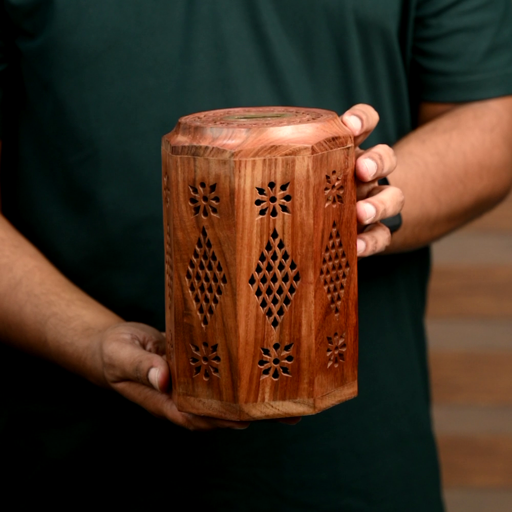 Handcrafted Wooden Money Box | Coin & Cash Storage Box for kids & adults | Decorative Gift Box | Mannar Craft