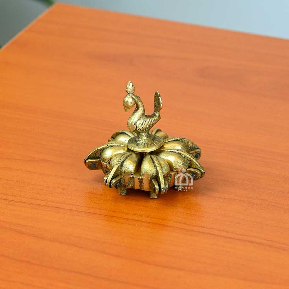Brass Kumkum Holder (Kumkumacheppu) | Traditional Sindoor Box for Pooja & Daily Use