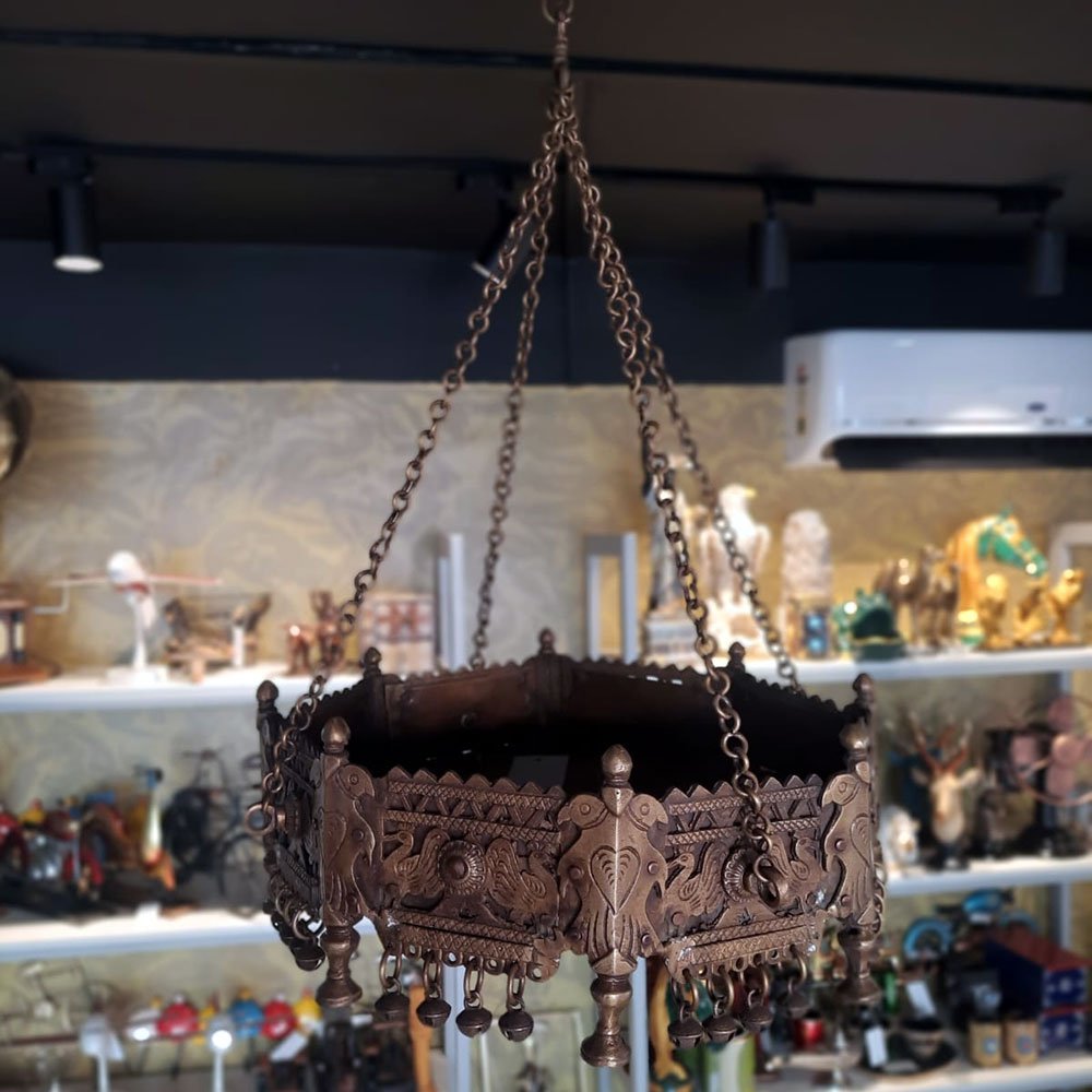 Antique Brass Hanging Planter - Perfect Vintage Home Decor & Gift 