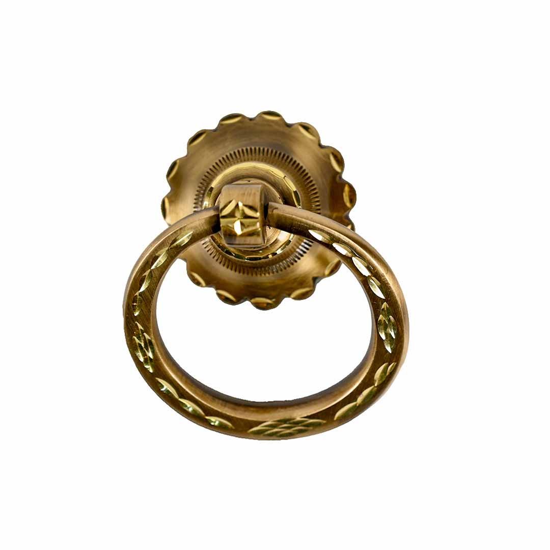 Mannar Craft Brass Door Knocker-Round Special Design with Antique Finish 