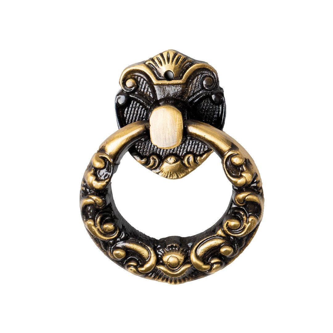 Mannar Craft Brass Door Knocker-Classic Round Design with Antique Finish