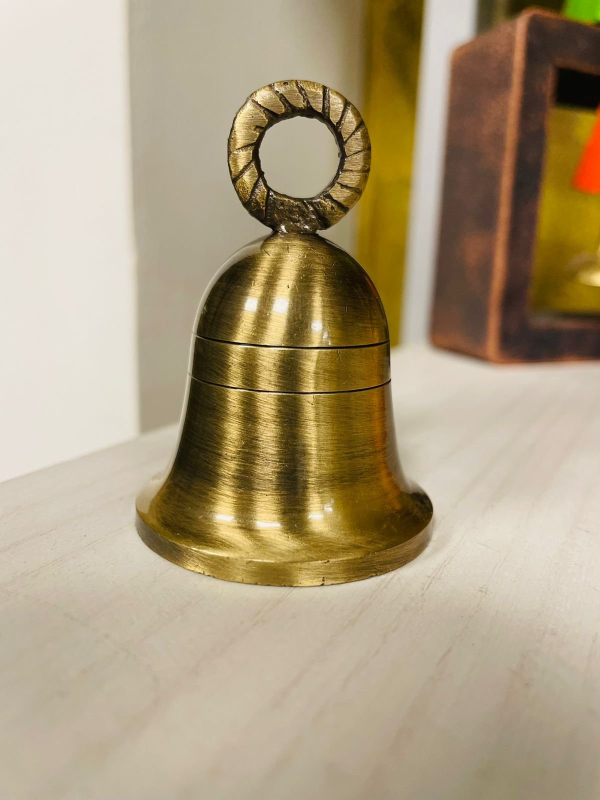 Premium Brass Door Bell – Handcrafted - Antique Finished - Lacquer Coated | Ideal for Pooja Room & Main Door Decor