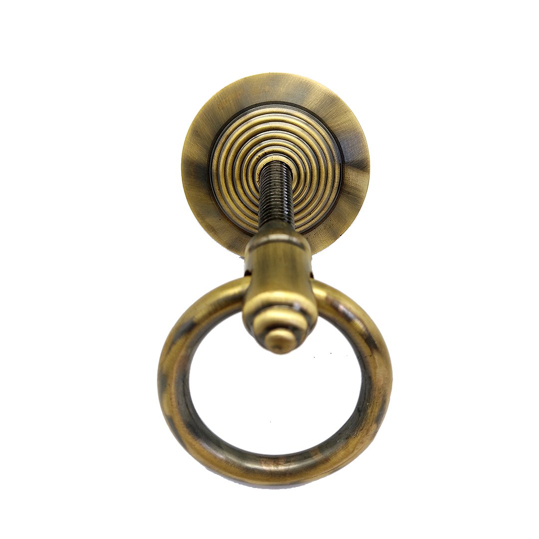 Steel Bottom Kada Set with Nut & Bolt – Antique Finish | Strong Swing Support Fittings