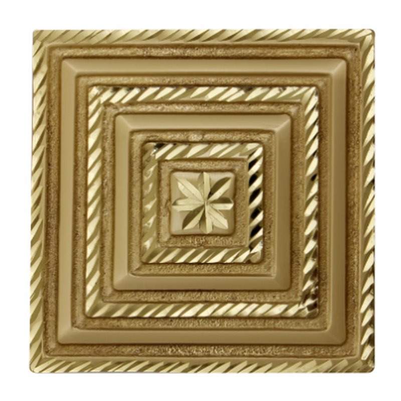 Brass Square Dome Door – Matt Diamond Cut Finish | Premium Decorative Door Hardware