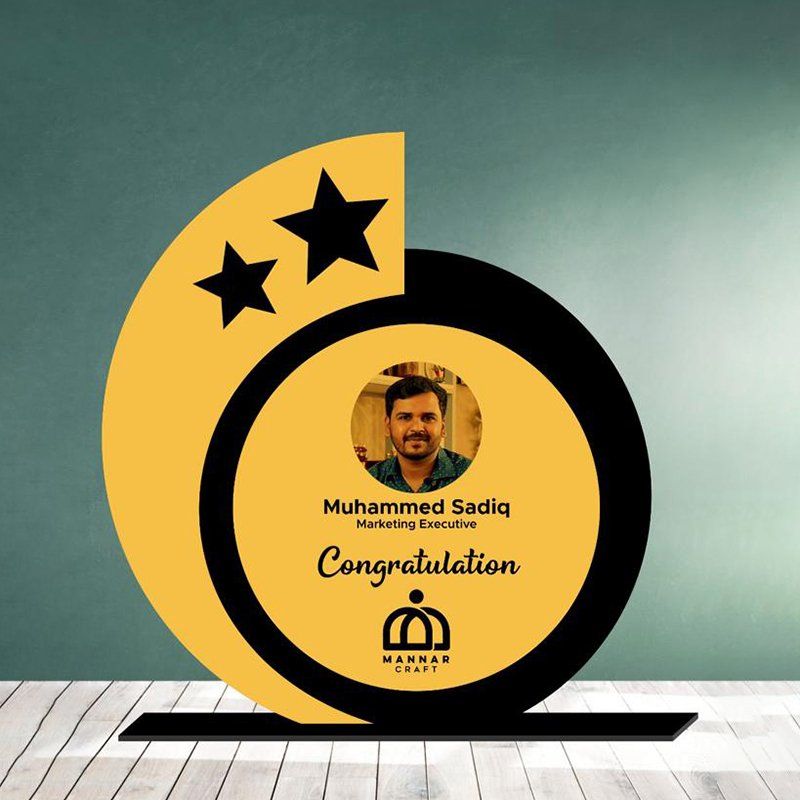 Mannar craft special appreciation Memento with photo 