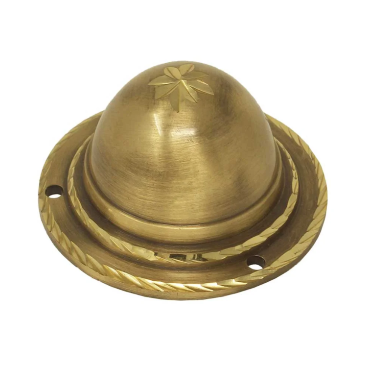 Brass Dome Door with Antique Diamond Cut Finish