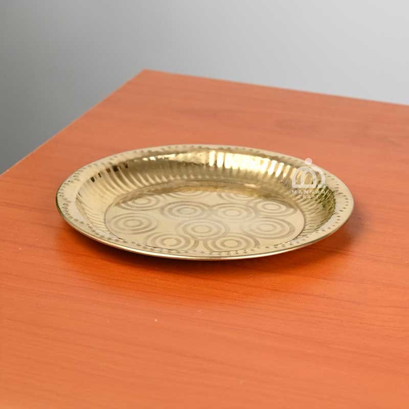 Brass Pooja Plate (Taalam) – Traditional Brass Thali for Pooja & Religious Rituals