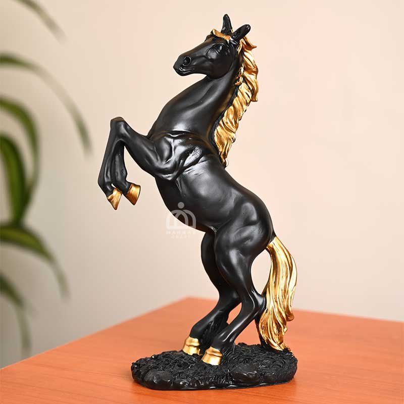  Resin Jumping Horse Showpiece with Stand