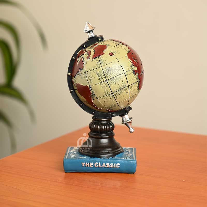 Vintage Desk Globe – Antique Style World Globe for Office & Study